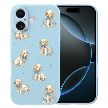 Imagem de MAYCARI Capa fofa com flores azuis para iPhone 13 Pro de 6,1 polegadas, compatível com Magsafe, capa de borracha gel macia de silicone líquido de ajuste fino com forro de microfibra à prova de choque