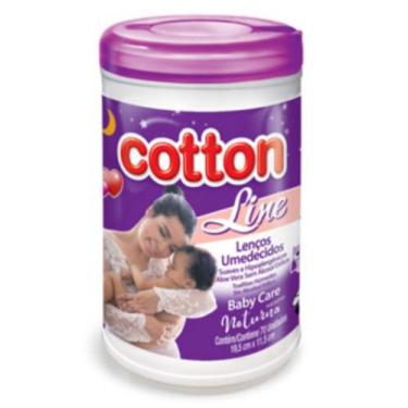 Imagem de Kit 3 Lenços Umedecidos Baby Care Noturno Aloe Vera - 70 uni - Cotton