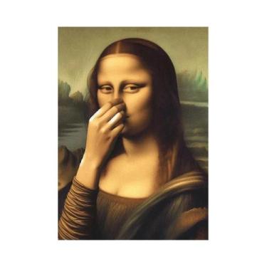Imagem de Pôster De Arte De Parede Vintage Mona Lisa Para Banheiro, Impressão En