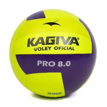 Imagem de Bola Vôlei Kagiva Pro 8.0 Oficial Termofusionada Verde/Roxo, Verde, Ún