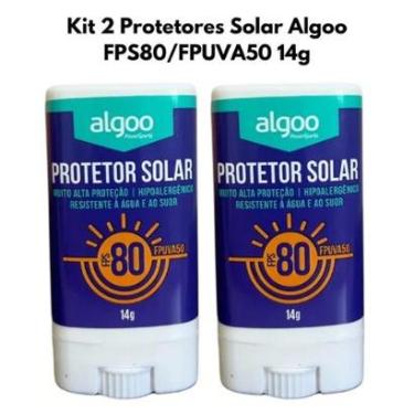 Imagem de Kit 2 Protetores Solar Algoo FPS80/FPUVA50 Bastão Ciclismo-Unissex