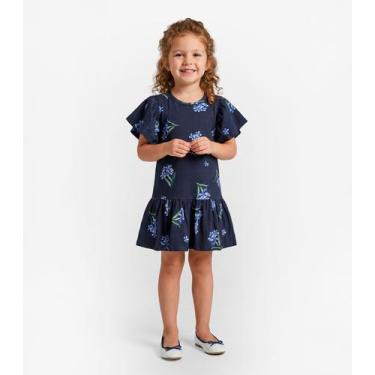 Imagem de Vestido Infantil em Cotton Leve Trick Nick Azul, 10, Azul