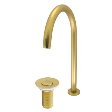 Imagem de Kit Dourado Fosco Torn 3492 Slim Tube + Valv Click