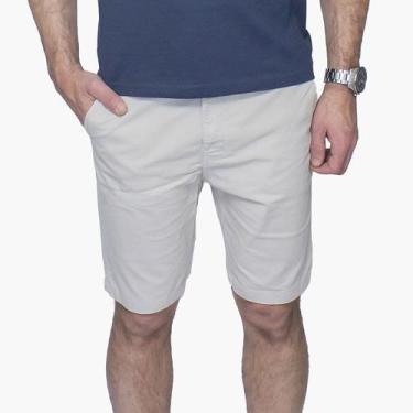 Imagem de Bermuda Sarja Alfaiataria Gelo - Classic Style, 36, Gelo