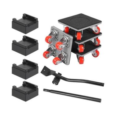 Imagem de Carrinho De Transporte De Móveis Reforçado Com 4 Rodas 360 graus Rodas