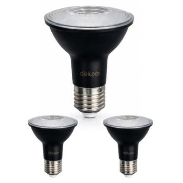 Imagem de 3Und Lâmpada Preta LED PAR20 7W Bivolt Luz Amarela 2700K E27 - Avant