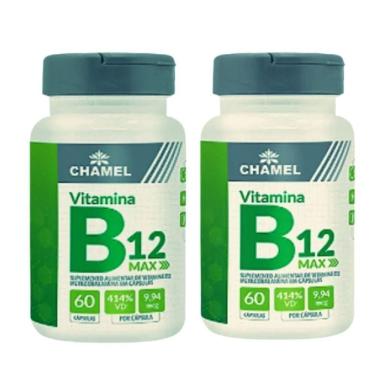 Imagem de Vitamina B12 Max - 2 Frascos 60 Cáp. (metilcobalamina)