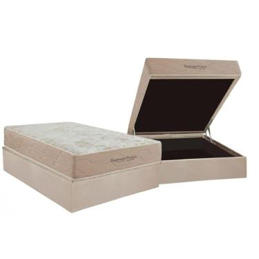 Imagem de Conjunto Box Baú Casal: Colchão Molas Inovaflex Ensacadas Supreme+base Crc Corano Clean (138x188)