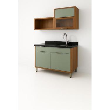 Imagem de Lavanderia Completa Armário Aéreo Balcão Gabinete Em Mdf Multiuso Nich