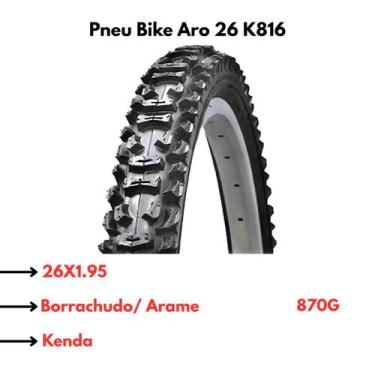 Imagem de Pneu Bicicleta 26x1.95 K816 Aro 26 Borrachudo Arame - Kenda