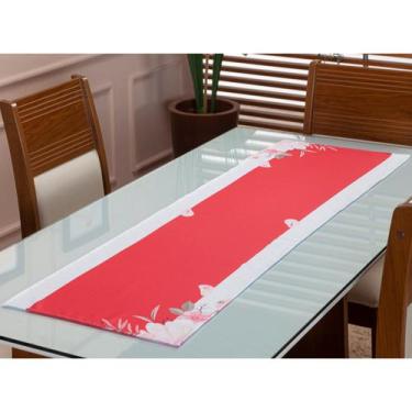 Imagem de Caminho de Mesa Trilho Retangular Estampado 1,35m x 45cm 4 ou 6 Lugare
