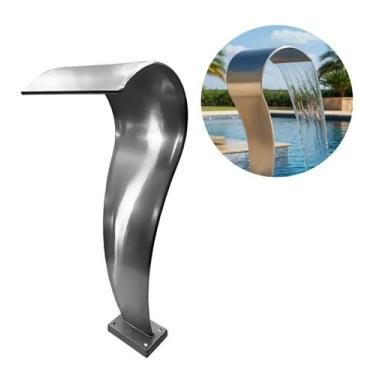 Imagem de Cascata de Piscina Infinity Inox Aço Inox Modelo Naja 75x23cm - Carv