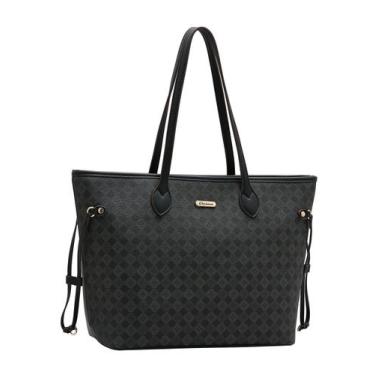 Imagem de Bolsa Feminina Chenson Grande de Ombro Sacola Tote Original, Preto