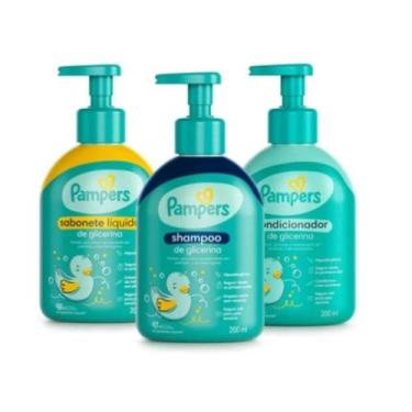Imagem de Kit Shampoo Condicionador e Sabonete Pampers 200ml Bebê Hipoalergênico