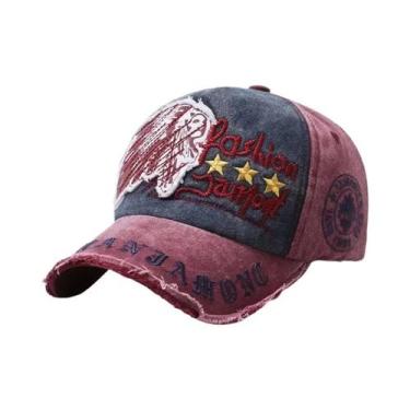 Imagem de Boné De Beisebol Retro Para Homens Com Estilo Desgastado, Chapéu De So