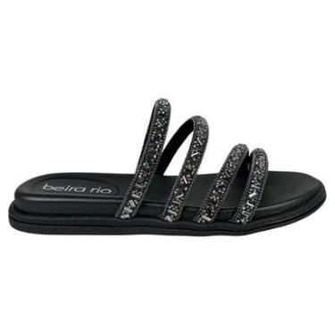 Imagem de Chinelo Papete Feminina Beira Rio Conforto Com Strass Brilho-Feminino