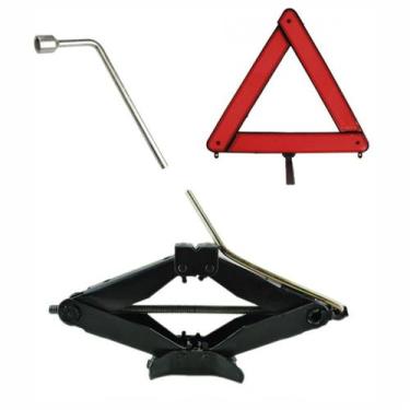 Imagem de Kit Estepe Para Carro / Macaco Sanfona 2000kg + Chave De Roda 21mm + T