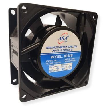 Imagem de Cooler 80x80x38mm 220/127v Micro Ventilador 8038B Rolamento 4 Fios Ref