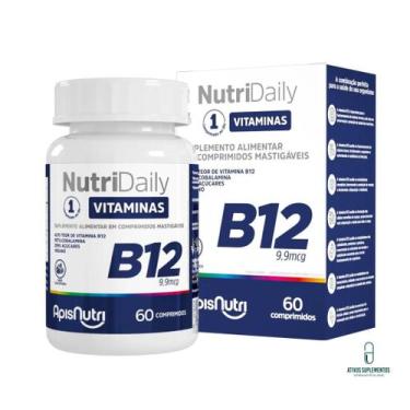 Imagem de NutriDaily Vitamina B12 Meticolbalamina 60 comprimidos Mastigáveis API