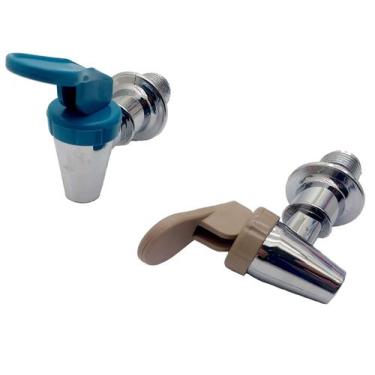 Imagem de Par de Torneiras Esmaltec para Bebedouro Azul e Bege - Zufer