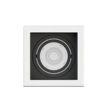 Imagem de Plafon Face Recuada Boxit Quad Se-385.2549 para Lâmpada Dicroica com Soquete GU10 em Termoplástico Proshield UV Preto