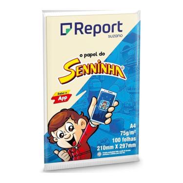 Imagem de Papel Sulfite Report Senninha A4 75G Alta Performance para Impressão e Escrita 100 Folh...