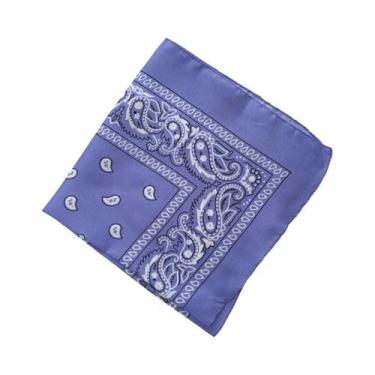 Imagem de Bandana Unissex Estampada Paisley Para Cabelo, Lenço Quadrado Esportiv