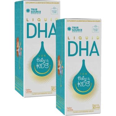 Imagem de 2x Liquid Dha Omega3 Family Sabor Laranja 30ml True Source-Unissex