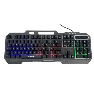 Imagem de Teclado Gamer Semi Mecânico Com Led Rgb Abnt Usb Pc Computador - Storn
