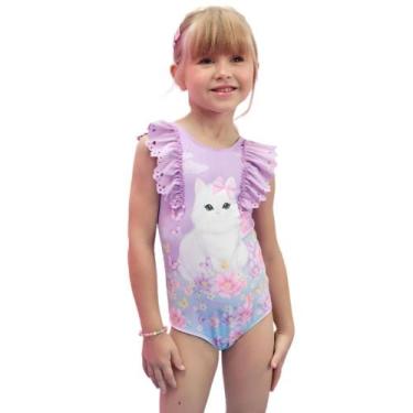 Imagem de Maiô gatinha proteção uv 50+ infanti, 3