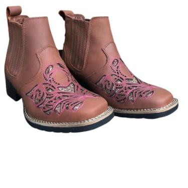 Imagem de Botina feminina-01 - La Mexicana Boots, Telha preto, 40