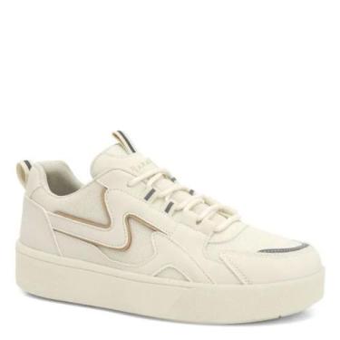 Imagem de Tênis Feminino Casual Flatform Confortável Ramarim 24-83231, Coconut, 