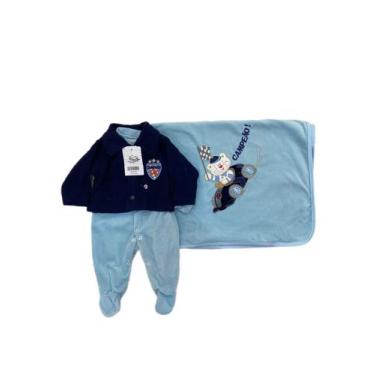 Imagem de Saida De Maternidade Plush Djiele, Azul