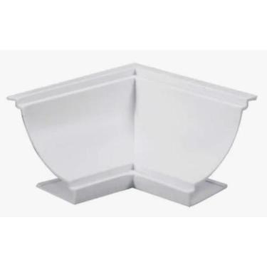 Imagem de Kit 100 unidades Canto Interno Para Moldura De Forro Pvc Branco Nesp