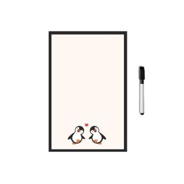Imagem de Porta Recados Quadro De Tarefas Painel P/ Geladeira pinguim anotacoes 