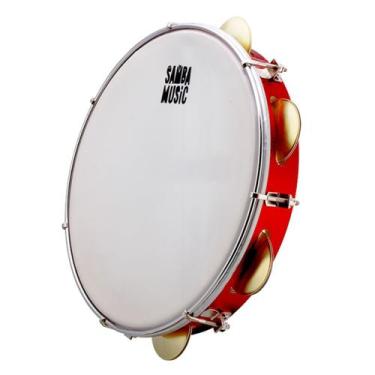 Imagem de Pandeiro Profissional Samba Music PD-10 Phx 10", Pandeiro PD10LE RD