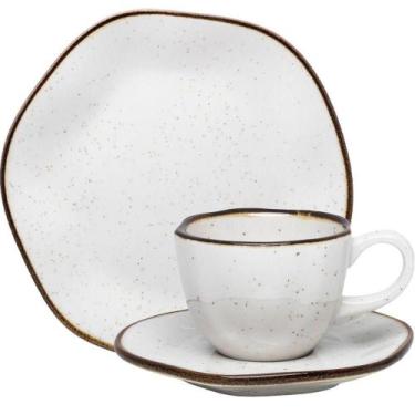 Imagem de Kit Jogo Café da Manhã Maresia Ryo para 4 Pessoas Porcelana 220ml Off 