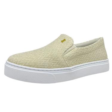 Imagem de Tênis Feminina Casual Slip On Shine Juta Textil Santa Lolla