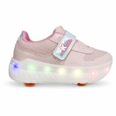 Imagem de Tênis Kidy K360 Veloz com Rodinhas e LED 4731001 Rosa Nude, Nude, 31-3