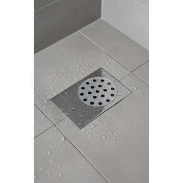 Imagem de Ralo Inox Banheiro Box Box Cromado 14x10cm Prático - Congratulations S