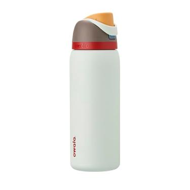 Imagem de Owala FreeSip - Garrafa de água de aço inoxidável isolada com canudo, sem BPA, 946 ml | Boneyard (Cinza Claro)