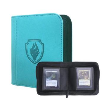 Imagem de Álbum De Cartas À Prova d'Água Em Couro PU Com Zíper, 32 Slots Para Ca