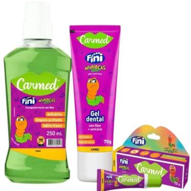 Imagem de Kit Oral Care gel Dental + Enxaguante Bucal + Hidratante Labial Fini M