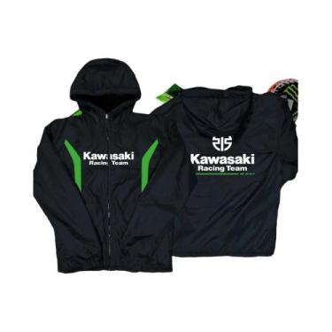 Imagem de Hoodie Com Zíper Oversized Respirável Da Equipe De Corrida Kawasaki Pa