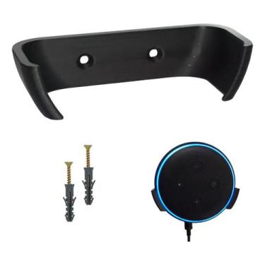Imagem de Suporte de Parede Preto para Alexa Echo Dot 3ª Geração Impressão 3D - 