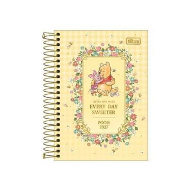 Imagem de Agenda Espiral Diária Pooh 2027 Tilibra Amarelo, Amarelo