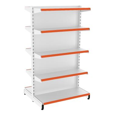Imagem de Gôndola EA501 Dupla Face Montagem sem Parafusos Branco Elite Aço