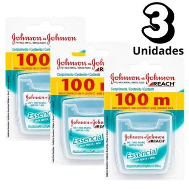 Imagem de Fio Dental Essencial Menta Johnson's Hortelã Kit 3 Und 100m