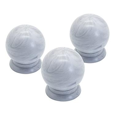 Imagem de 3 X Puxador Ponto Bolinha Redondo Mesa De Cabeceira Alla Bau (Branco)