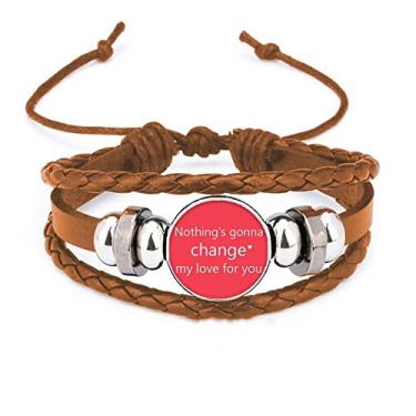 Imagem de un brand Pulseira de couro com ornamento de joias Nothing Will Change My Love